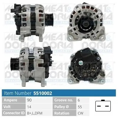 Generator 14 V MEAT & DORIA 5510002