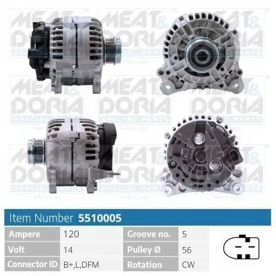 Generator 14 V MEAT & DORIA 5510005