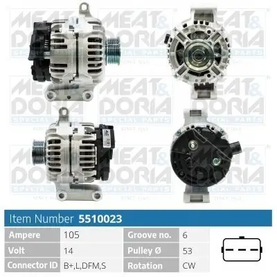 Generator 14 V MEAT & DORIA 5510023