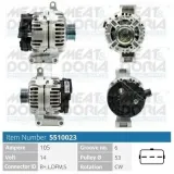 Generator 14 V MEAT & DORIA 5510023