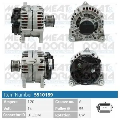 Generator 14 V MEAT & DORIA 5510189