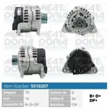 Generator 14 V MEAT & DORIA 5510207