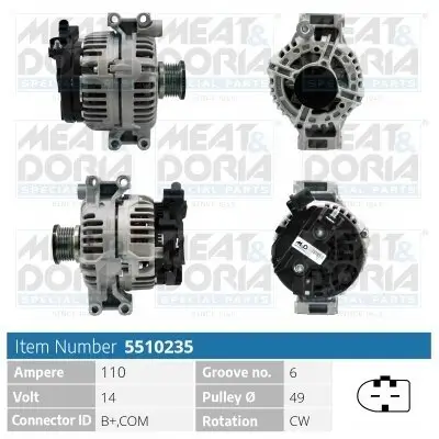 Generator 14 V MEAT & DORIA 5510235