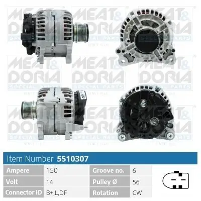 Generator 14 V MEAT & DORIA 5510307