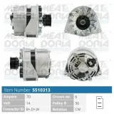 Generator 14 V MEAT & DORIA 5510313