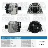 Generator 14 V MEAT & DORIA 5510331