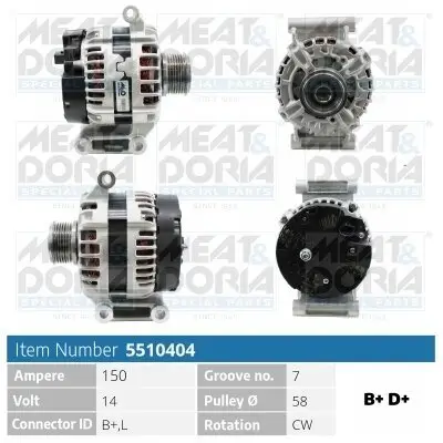 Generator 14 V MEAT & DORIA 5510404