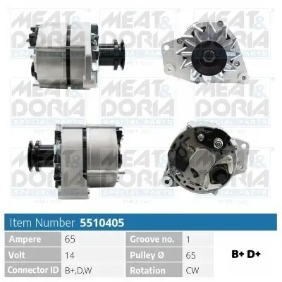 Generator 14 V MEAT & DORIA 5510405