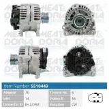 Generator 14 V MEAT & DORIA 5510449