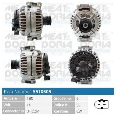 Generator 14 V MEAT & DORIA 5510505