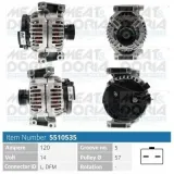 Generator 14 V MEAT & DORIA 5510535