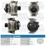 Generator 14 V MEAT & DORIA 5510559