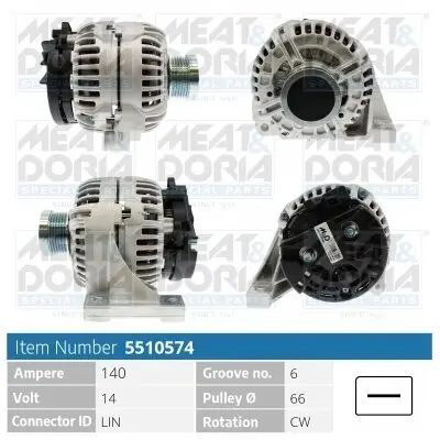 Generator 14 V MEAT & DORIA 5510574