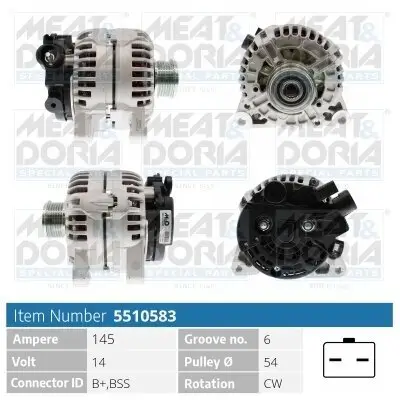 Generator 14 V MEAT & DORIA 5510583