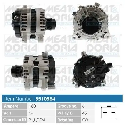 Generator 14 V MEAT & DORIA 5510584