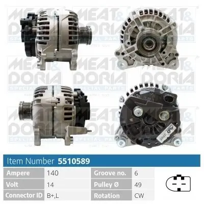 Generator 14 V MEAT & DORIA 5510589