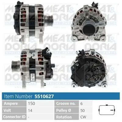 Generator 14 V MEAT & DORIA 5510627