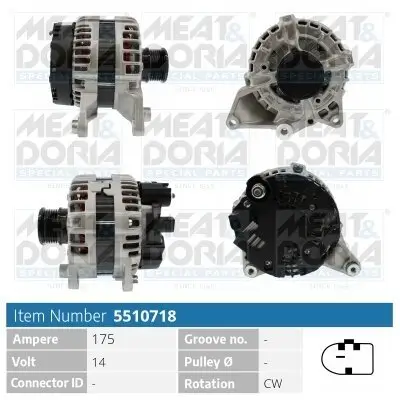 Generator 14 V MEAT & DORIA 5510718 Bild Generator 14 V MEAT & DORIA 5510718