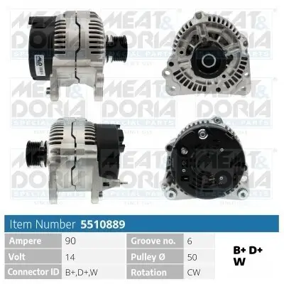 Generator 14 V MEAT & DORIA 5510889