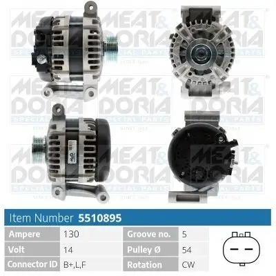 Generator 14 V MEAT & DORIA 5510895