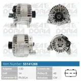 Generator 14 V MEAT & DORIA 55141288