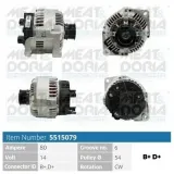 Generator 14 V MEAT & DORIA 5515079