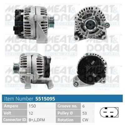 Generator 12 V MEAT & DORIA 5515095