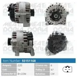 Generator 14 V MEAT & DORIA 55151168
