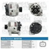 Generator 14 V MEAT & DORIA 5515118