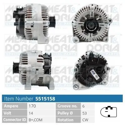 Generator 14 V MEAT & DORIA 5515158