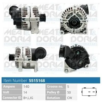 Generator 14 V MEAT & DORIA 5515168