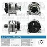Generator 14 V MEAT & DORIA 5515170