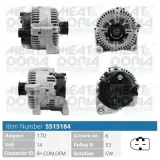 Generator 14 V MEAT & DORIA 5515184