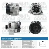 Generator 14 V MEAT & DORIA 5515197