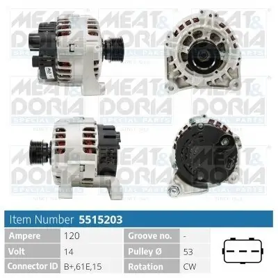 Generator 14 V MEAT & DORIA 5515203