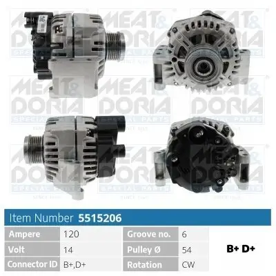 Generator 14 V MEAT & DORIA 5515206