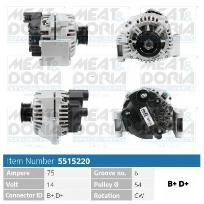 Generator 14 V MEAT & DORIA 5515220