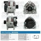 Generator 14 V MEAT & DORIA 5515232