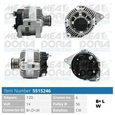 Generator 14 V MEAT & DORIA 5515246