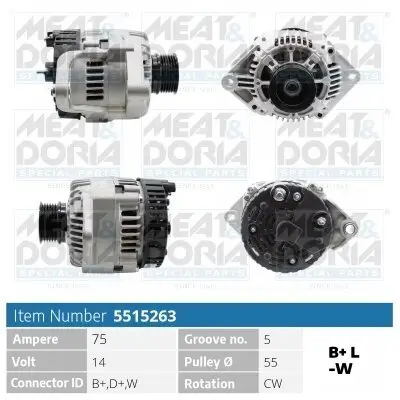 Generator 14 V MEAT & DORIA 5515263