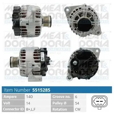 Generator 14 V MEAT & DORIA 5515285