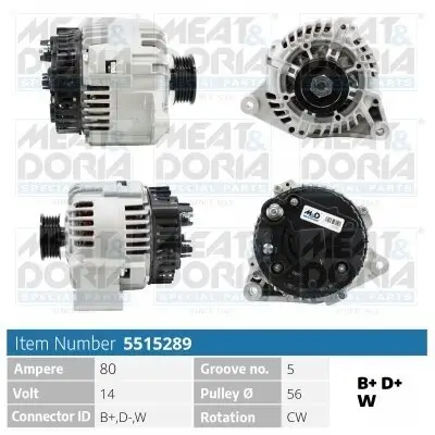 Generator 14 V MEAT & DORIA 5515289 Bild Generator 14 V MEAT & DORIA 5515289