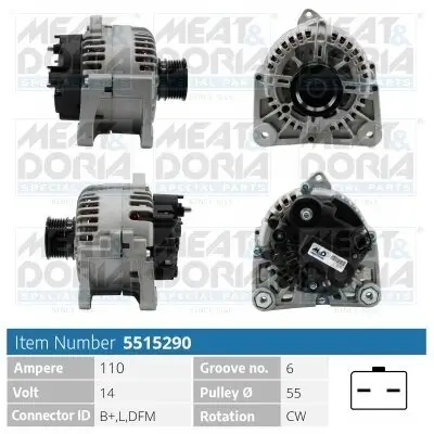 Generator 14 V MEAT & DORIA 5515290