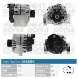 Generator 14 V MEAT & DORIA 5515350