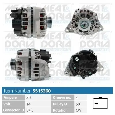 Generator 14 V MEAT & DORIA 5515360