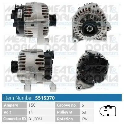 Generator 14 V MEAT & DORIA 5515370