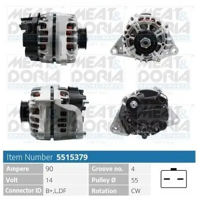 Generator 14 V MEAT & DORIA 5515379