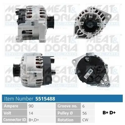 Generator 14 V MEAT & DORIA 5515488