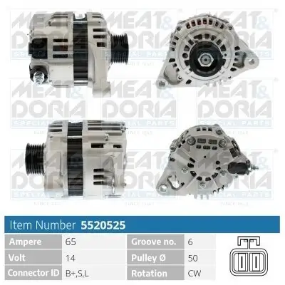 Generator 14 V MEAT & DORIA 5520525