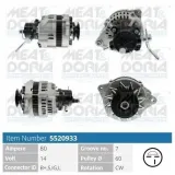 Generator 14 V MEAT & DORIA 5520933